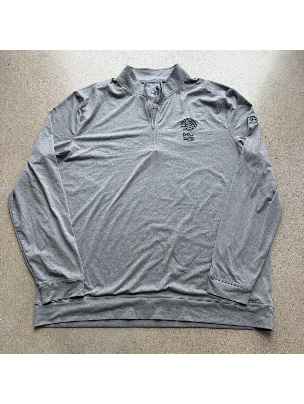 Johnnie O Flex Prep-Formance 1/4 Zip Pullover Mens XL Gray Austin Country Club